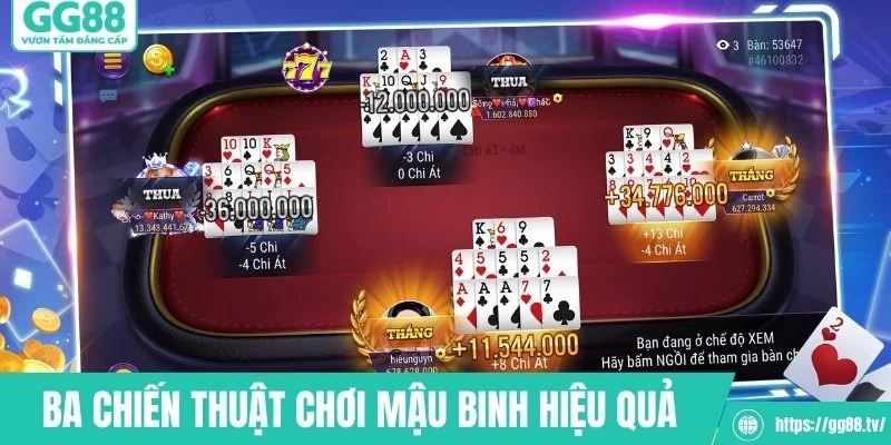 Ba chiến thuật chơi mậu binh hiệu quả