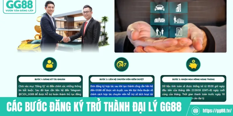 Các bước đăng ký trở thành đại lý GG88